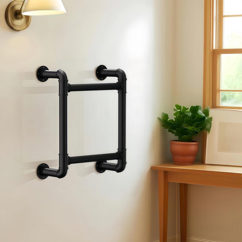 cvter 3/4/5/6/7/8FT Safety Wall Mounted Steel Ladder - 2-Rung Pipe Egress Ladder for Window Well, Loft, Warehouse, Blanket Rack | Indoor & Small Space Use - Image 1